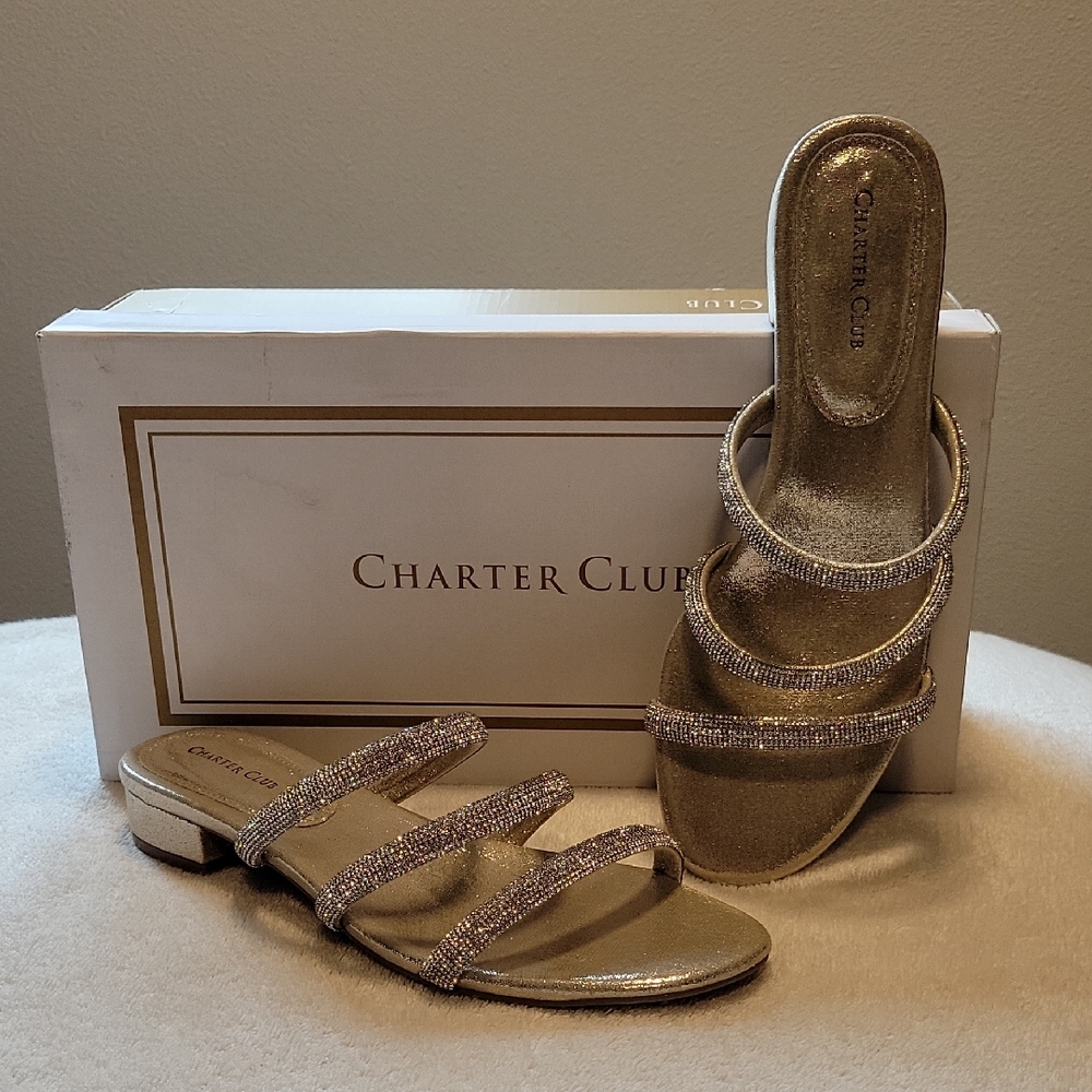 Charter Club "Sunny" Sandals Elegant and Comfortable, NIB